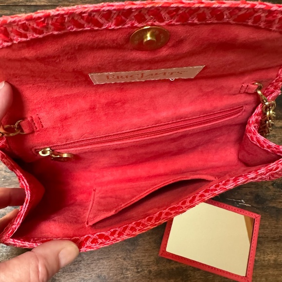 Eric Javits clutch vital with gold chain.  Used once.  Excellent condition.